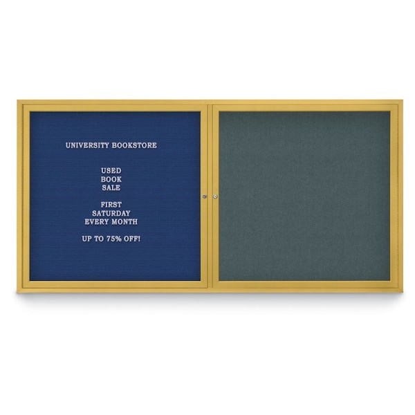 United Visual Products Corkboard, Cork/Bronze, 72"x36" UV407PLUS-BRONZE-CORK - main
